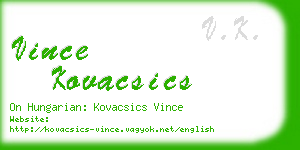 vince kovacsics business card